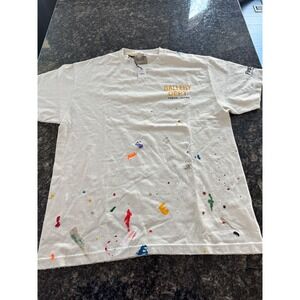 Gallery Dept Tokyo Japan Paint Splatter T-Shirt Cream VST-1071 Mens Medium NWT